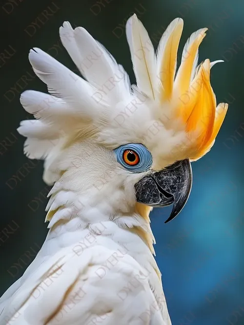 Pappagallo Cacatua Elegante con Cresta Colorata