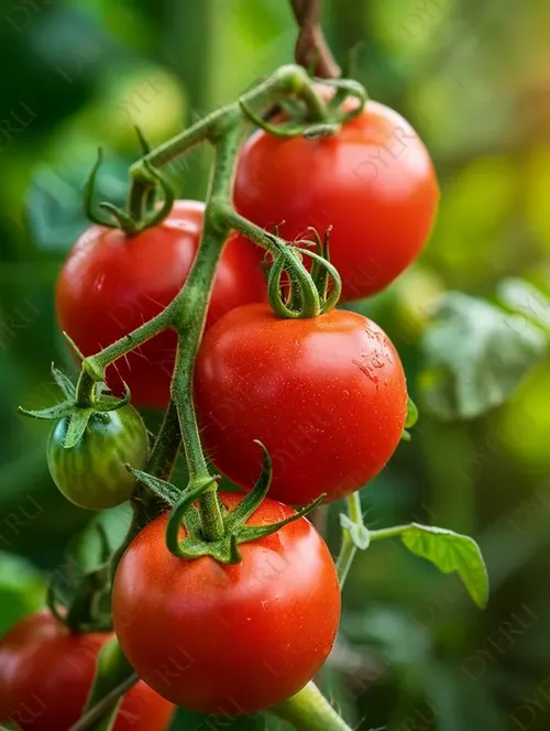 Pomodori freschi e maturi su una pianta in giardino