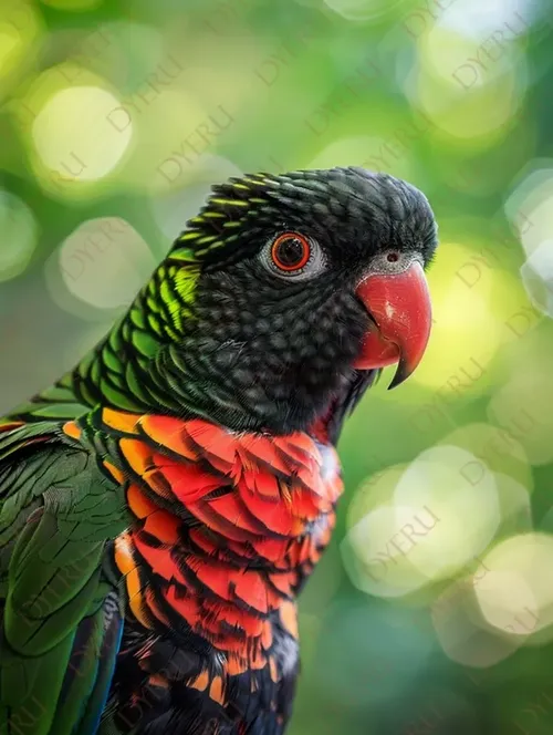 Pappagallo Lorichetto Colorato con Sfondo Naturale